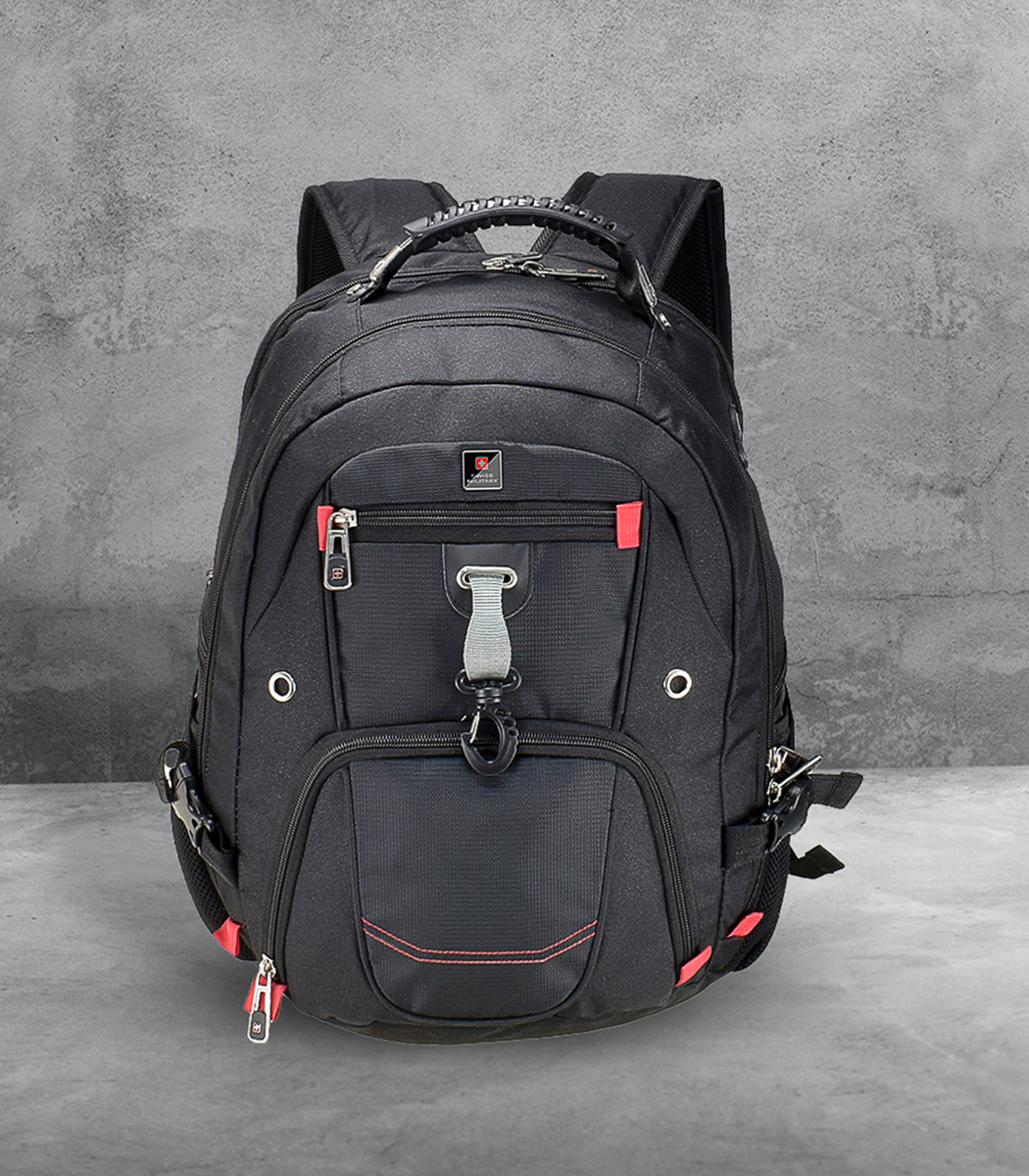 Laptop Backpack With USB Charging/AUX Port & EVA Back, Black | LBP93 ...